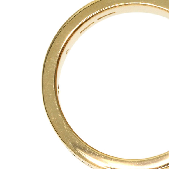 GUCCI Icon Print 2P Diamond Ring K18 Yellow Gold Size 7.25 - Picture 8 of 9